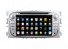 Головное устройство для Ford Focus 2 (2007-2010), Mondeo (2010-2014), Galaxy (2010-2015), C-Max (2007-2010), S-Max (2010-2015) c DVD серебро на Android 11.0 (PF148XHDDVDs) 4G/LTE  Parafar