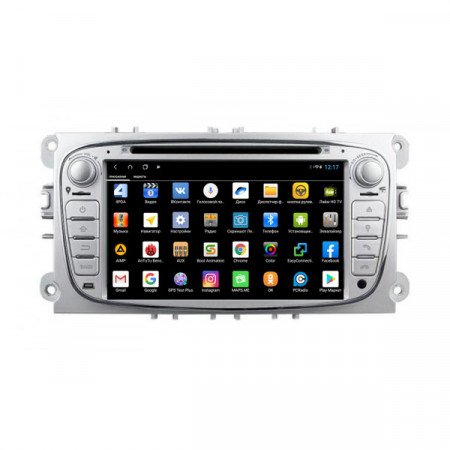 Головное устройство для Ford Focus 2 (2007-2010), Mondeo (2010-2014), Galaxy (2010-2015), C-Max (2007-2010), S-Max (2010-2015) c DVD серебро на Android 11.0 (SD148XHDDVDs) 4G/LTE  