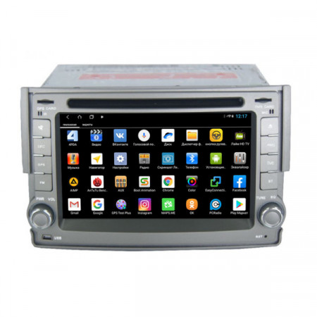 Штатная автомагнитола для Hyundai H1 / Starex 2007-2015 с DVD (silver) на Android 11.0 (SD233XHDDVD) 