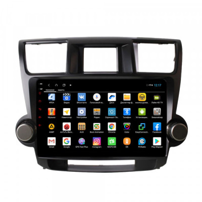 Автомагнитола для Toyota Highlander 2007-2012 на Android 10 (PF035XHD) Parafar