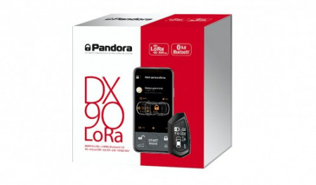 Автосигнализация Pandora DX 90 Lora диалоговая, брелок ж/к, метка, бесключевой а/з, RMD-5М Bluetooth