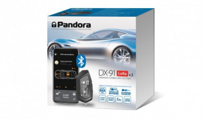 Автосигнализация Pandora DX 91 LoRa v.3 2CAN, LIN, 2 брелка, бесключевой а/з, RMD-5М Bluetooth
