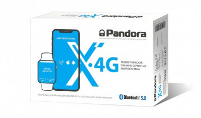 Автосигнализация Pandora X-4G 2хCAN, брелок-метка, GSM,GPS, Bluetooth 5.0.