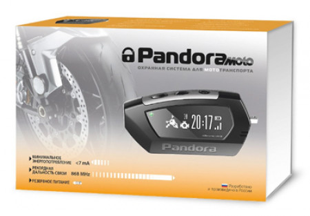 Мотосигнализация Pandora DX-42 MOTO брелок, автозапуск, датчик движения, пьезосирена