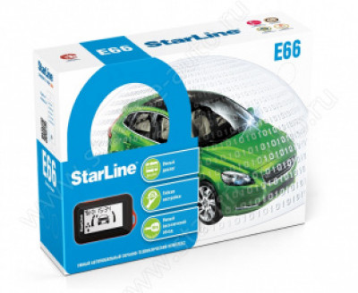 Автосигнализация StarLine Е66 v2 ВТ 2CAN+4LIN пейджер ж/к