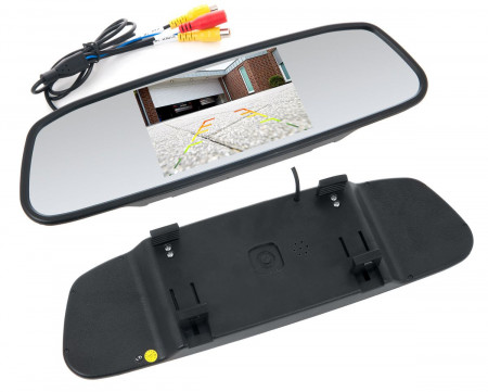 Накладное зеркало заднего вида SWAT VDR-2U (экран 5 in  для подкл. передн.и задней камер 800*480)