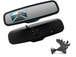 Зеркало заднего вида SWAT VDR-VW-04 (экран 4,3 in  для подкл. передн.и задней камер)/Audi c датчиком дождя