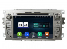  Магнитола для  Ford Focus 2 (2007-2010), Mondeo (2010-2014) (Android 10) серебро CarDroid RD-1702S 