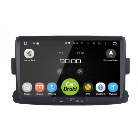  Головное устройство для Renault Duster, Sandero, Logan 2 (Android 9.0) без DVD DSP CarDroid RD-3002D 